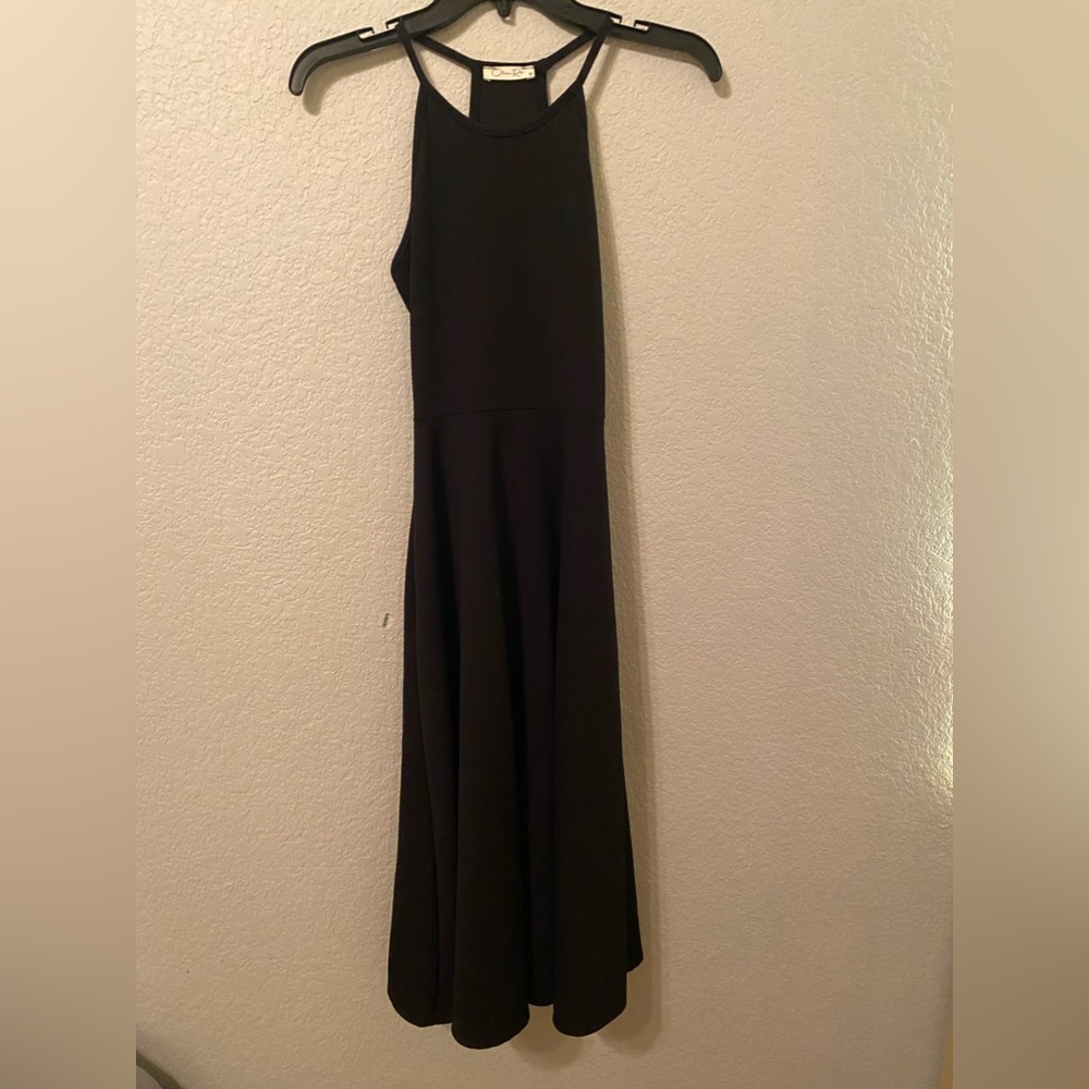 Olivia Rae black sleeveless midi a-line dress